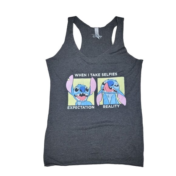 Disney Women's Lilo & Stitch When I Take Selfies Racerback Tank Top size Small - Picture 1 of 5
